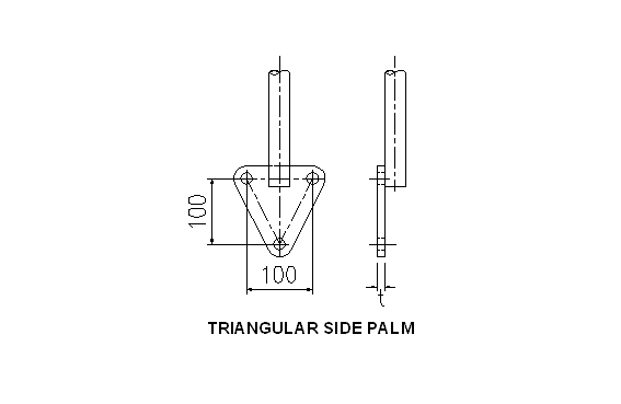 Sketch Triangular Side Palm